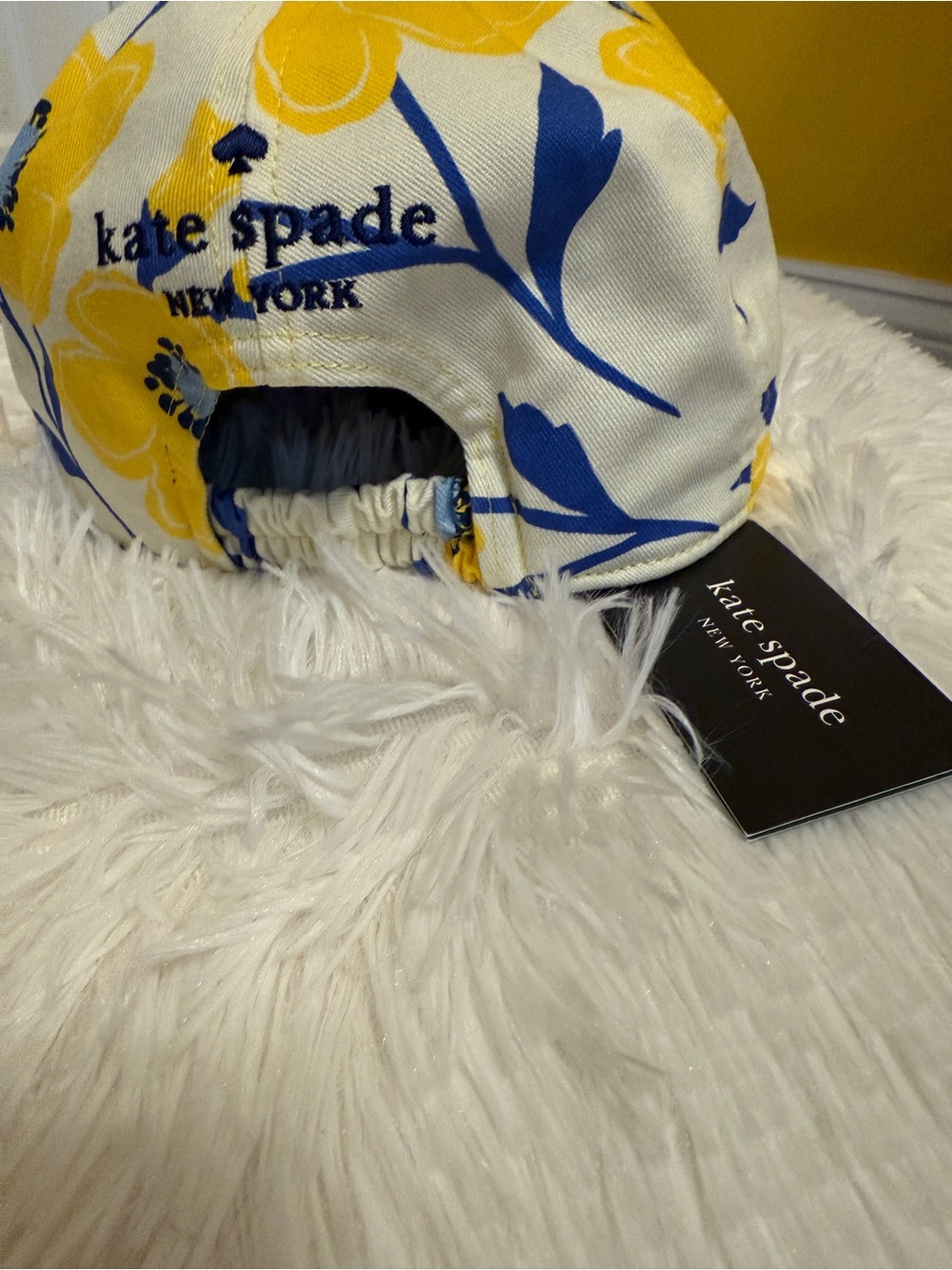 kate spade new york Floral Baseball Cap - Yellow & Blue - Picture 4 of 4